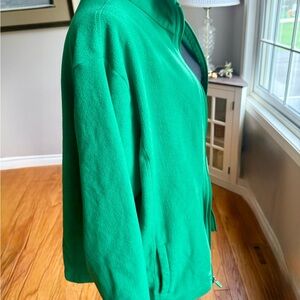 Women’s Lands’ End Fleece Full Zip Jacket—Spring Green 1X